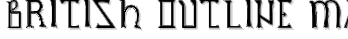 British Outline Majuscules font